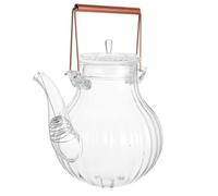 VOSAREA Bouilloire à Thé Forme Élégante en Verre Résistant la Chaleur 800ml Poignée Confortable en Cuivre et Style Rétro pour Usage Domestique Adapté pour Cuisinière