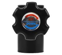 VOSAREA Bouton de Tube de Parapluie Noir en Plastique Manivelle Réglable pour Réparation Complète, Adapté pour Parasol 38/34mm, pour Fête Estivale en Extérieur