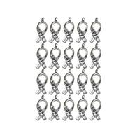 VOSAREA Breloque Lettre Hope en Alliage, Lot de 20, Argenté pour Collier | Finition Soignée Style Simple et Délicat Forme Unique pour Scrapbooking et Création Bijoux