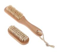 VOSAREA Brosse à Mains et Ongles en Bois Naturel avec Pierre, Brosse à Récurer Multi-usage pour Spa et Soin Personnel, Beige, Poils Doux pour Ongles Sains