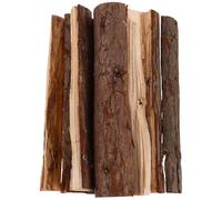 VOSAREA Bûches de Bois Décoratives Solide et Faciles à Couper Marron Rustiques en Bois Naturel 10 Pièces pour Décoration de Cheminée et Jardin