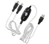 VOSAREA Câble Midi vers USB pour Clavier et Instruments de Musique Transmission Audio Haute Fidélité Conversion Stable et Faible Latence Adapté à PC pour Édition Musicale