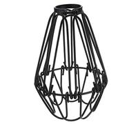 VOSAREA Cache Lampe Vintage Fer Abat-jour Noir Décoratif Pour Lustre Suspension Facile à Assembler Sans Colle Ni Outil Protège Ampoule Et Concentre La Lumière