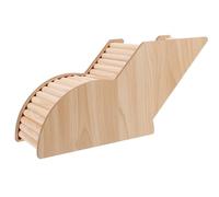 VOSAREA Cachette à Unique Tunnel en Bois Arche Hamster Beige Facile Assembler Améliore L'esthétique pour Petits Animaux Cage