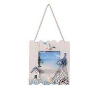 VOSAREA Cadre photo en bois avec coquillage pour décoration de table Motif