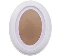 VOSAREA Cadre Photo Ovale en Bois de 7 Pouces pour décoration de Maison - Envoyez des Clous et des Clous sans Couture (Blanc)