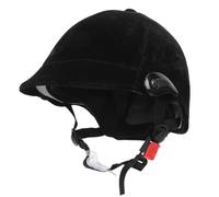 VOSAREA Casque D'équitation Rembourrage Amovible en Polypropylène Ventilation Complète Noir et Réglage Taille pour Garçon et Filles pour Vélo et Skate