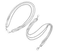 VOSAREA Chaîne à Chaussures Femme Multi-niveaux en Cristaux et Alliage de Zinc, Breloques pour Lacets, Bijoux Style Western Cowgirl, Décoration pour Boots et Baskets - 1 Paire Blanche K