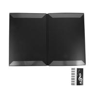 VOSAREA Classeur Partition Musique Pliable A4 à Six Pages, Noir | Surface Non Réfléchissante, Écriture Facile et Annotation Rapide, Transport Simple pour Interprètes et Pianistes