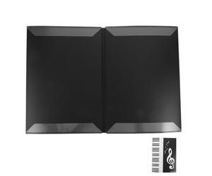 VOSAREA Classeur Partition Musique Pliable A4 à Six Pages, Noir | Surface Non Réfléchissante, Écriture Facile et Annotation Rapide, Transport Simple pour Interprètes et Pianistes