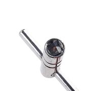 VOSAREA e Batterie en Métal Argenté de T 2pcs, Légère et Rapide pour Déchargement et Accordage de Tambour, Accessoire Essentiel pour Percussions