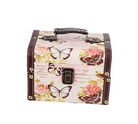 VOSAREA Coffret à Bijoux Bois Rétro Boîte De Rangement Portable pour Bijoux Organisateur De Cosmétiques