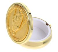 VOSAREA Coffret à Chapelet En Métal Doré Boîte à Bijoux Pour Femme Organiseur De Bijoux Présent Pour Fête Rangement Élégant Pour Colliers Et Bagues 1 Pièce