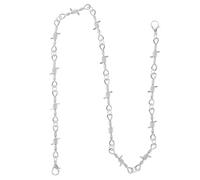 VOSAREA Collier Gothique Barbelé Ras de Cou Chaîne Punk à Maillons Métalliques Confortable pour Homme et Femme en Style Harajuku