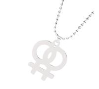 VOSAREA Collier Pendentif Creux en Acier Inoxydable pour Femmes Chaîne Clavicule Style Gothique Bijoux Fantaisie Présent pour Soirées et Cosplay Bijou et Léger