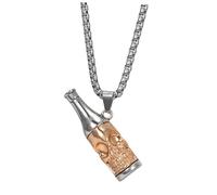 VOSAREA Collier Pendentif Décapsuleur Crâne Hip-hop Acier Inoxydable pour Homme Accessoire Créatif et Stylé Rétro