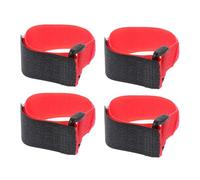 VOSAREA Colliers Collier de Cou Contre Le Chant Intensif Antibruit Rouge pour Coq en Nylon Design Flexible, Lot de 4 Pièces, Adaptés pour Ferme et Maison