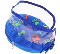 VOSAREA Cône Gonflable pour Chien Collerette Gonflable pour Chiens en PVC Bleu Ajustable pour Récupération Postopératoire Propriétaires D’Animaux