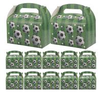 VOSAREA Coupe du Monde 12pcs Boîtes à Biscuits en Papier avec Poignées, Texture Confortable et Rangement pour Fête de Football