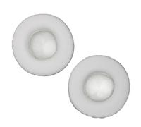 VOSAREA Coussinets D'écouteurs Ronds Universels en Cuir Protéiné Blanc, Confortables et Élégants pour Remplacer Les Coussins Usés, Lot de 1 Paire pour Casque Audio
