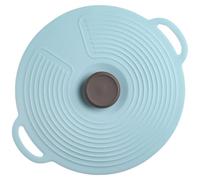 VOSAREA Couvercle à Joint en Silicone Vert Poignée, Couverture Alimentaire Réutilisable et Gain de Place, Couvercle Étanche pour Bol et Casserole