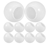 VOSAREA Couvercle de Phare de Remplacement en Plastique PC Blanc, Forme Demi-sphère, Lot de 10 Pièces pour Applications Domestiques Polyvalentes et Résistantes à L'usure Plusieurs styles