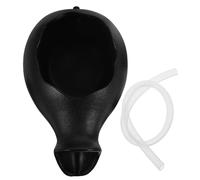 VOSAREA Cracheur de Fontaine de Table en Céramique Noire, Décor Jardin | Bec Arrière, Base Plate, Ouverture Supérieure, pour Aquarium et Plantes, Ambiance Calme
