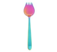 VOSAREA Cuillère à Salade Robuste en Acier Inoxydable 304 Fourchette Manche Long, Facile à Nettoyer, Design Sobre pour Usage Quotidien la Maison et Dîner