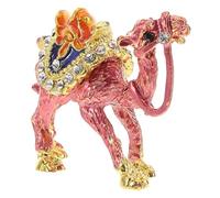 VOSAREA Décoration De Boîte à Bijoux Ornements De Bibelot Décor Moyen-oriental Figurine De Chameau De Style Moyen-orient Statue De Bureau Chameau Décor De Chameau Alliage De Zinc Rouge