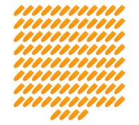 VOSAREA Doigtiers Anti-dérapants Orange Particules Épaissies en Caoutchouc, Taille M, Lot de 100, Protège-doigts Résistants à L'usure pour Premiers Secours et Soins des Mains