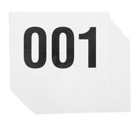 VOSAREA Dossards de Course adhésifs 50 unités, Chiffres adhesifs de 1 à 50, Autocollants Noir, 19 x 14,5 cm, pour Marathons et Courses caritatives