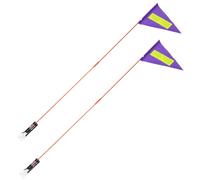 VOSAREA Drapeau de Sécurité Vélo Triangle 2 Pièces Garçon et Filles | Mât en Fibre de Verre, Bande Visible la Nuit, Installation Simple, pour Bicyclettes Garçon et Filles et Remorques