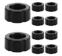 VOSAREA Écrous de Serrage en Plastique Noir Bagues D'adaptation Fixes 10pcs pour Rotule 17mm, Léger et Antidérapant pour Support de Téléphone Voiture Compatible Ventilation Automobile