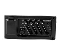 VOSAREA Égaliseur pour Guitare Acoustique Folk Capteur Précis en Abs, Micro Multifonction Noir, Accessoire pour Guitare Classique, 1 Set Prise Audio 6,35 Mm