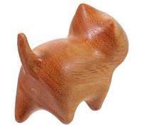 VOSAREA en Bois Marche Chat Chaton Sculpture Décor À La Maison Ornement Décor De Table Sculpture e Miniature Mater Jouets De Voitures Bibelots À La Maison