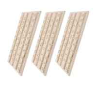 VOSAREA Ensemble de 3 Planches en Bois Alphabétiques Braille avec Points Gravés, Tableau Tactile D’apprentissage des Chiffres pour Aveugles, Outil Pédagogique Portable Couleur Aléatoire
