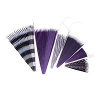 VOSAREA Ensemble de 6 Éventails en Papier Vintage Ronds, Design Pliable Facile à Transporter, Décoration Unique pour Fêtes de Noël et Shower