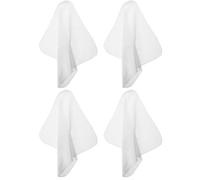 VOSAREA Étamine Cuisine en Coton Filé Blanc 4 Pièces Réutilisable et Lavable pour Filtrer le Thé Jus, Pâtisserie Voyage