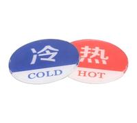 VOSAREA Étiquette Chaud/froid en Acrylique pour Robinet de Salle de Bain, Paire Solide Design Simple, pour Hôtels et Rappel Eau Chaude et Froide