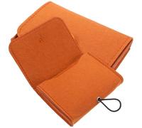 VOSAREA Étui de Rangement pour Huiles Essentielles 2 Pièces en Feutre Fibre Chimique Marron, Facile à Ouvrir et Fermer, pour Organiser Les Flacons Quotidien