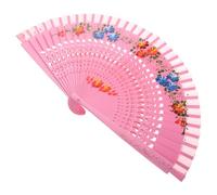 VOSAREA Éventail Chinois Pliable À Main, Style Ancien, avec Finition Laquée, Idéal pour Les Festivals De Musique, Les Mariages Et Les Goûters.