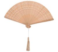 VOSAREA Éventail pliable en bambou avec plis en soie pour les fans du style rétro chinois
