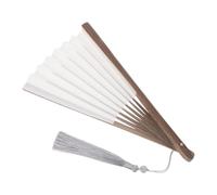 VOSAREA Éventail Pliant Pliable Surface Blanche Pure en Papier Xuan Blanc Classique Chinois pour Peinture et Artisanat DIY pour Événements Culturels et Fêtes