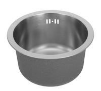 VOSAREA Évier Rond Acier Inoxydable Mini Évier de Cuisine Cuve Inox Résistant Corrosion Installation Encastrée ou Surface pour Camping-car Bar et Espaces Réduits