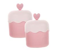 VOSAREA Fabricant de Bulles Faciales en Plastique Rose Portable 2 Pcs Fonctionnement Simple, Doux Peau, pour Voyage et Nettoyage Visage