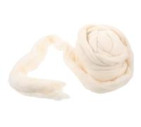 VOSAREA Fibre de Laine Feutrée Blanche 200g pour Feutrage et Tissage | Laine à Feutrer Très Douce, Polyvalente, Facile à Teindre, pour Garçon et Filles et Débutants au Feutrage