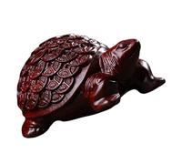 VOSAREA Figurine Apportant Richesse et Prospérité de Tortue Décorative en Bois Sculpté Vintage Style Rustique pour Décoration de Table Lors de Fêtes ou Décoration de Voiture