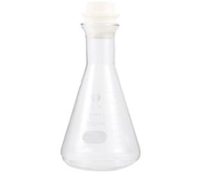 VOSAREA Flacon Conique Verre 500ml avec Bouchon pour Expériences de Laboratoire Étudiants avec Mesure Précise sans Bavures