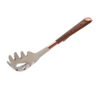 VOSAREA Fourchette à Pâtes en Silicone Khaki Design Précis et Polyvalent, Ustensile Cuisine pour Servir et Égoutter les Spaghettis Facilement