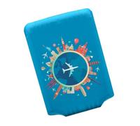 VOSAREA Housse de Valise Élastique Protège Bagages Poussière Rayures avec Fermeture Éclair Double Côté pour Voyage Mondial